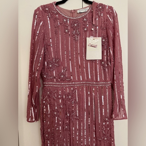 Mac Duggal Dresses & Skirts - NWT Mac Duggal Rose Pink Long Sleeve Embellished Dress size 8